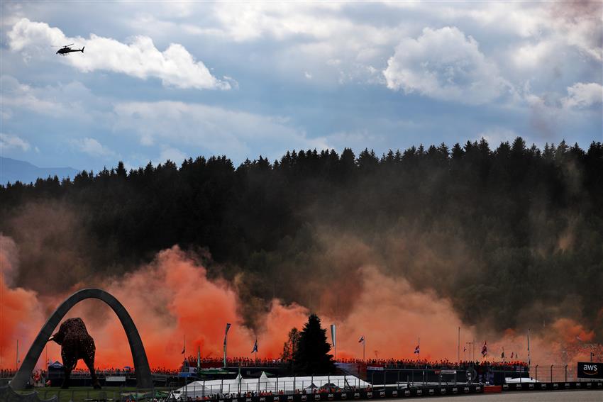 Orange smoke in Austria